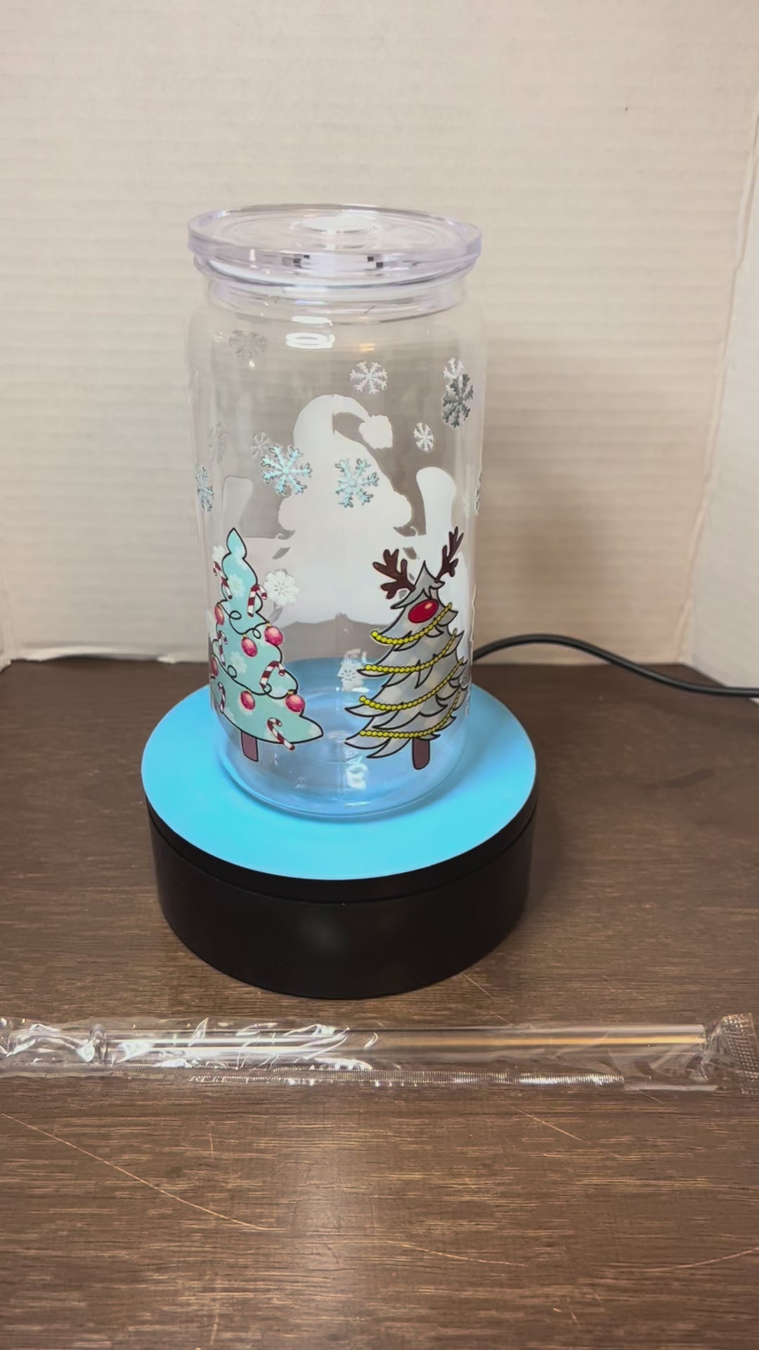 16 oz Acrylic Tumbler with Acrylic Straw featuring a Beautiful Design