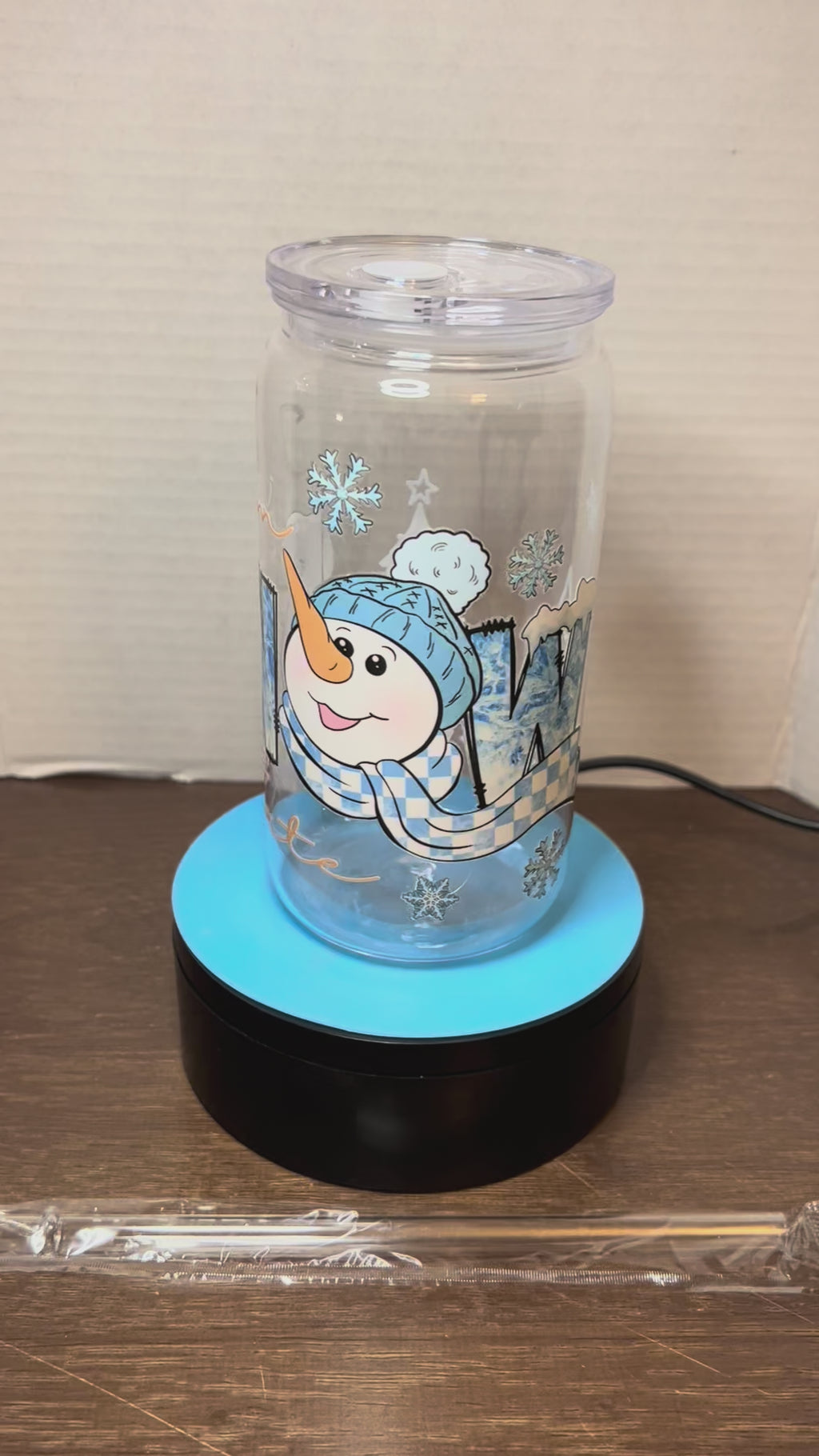 16 oz Acrylic Tumbler with Acrylic Straw featuring a Beautiful Design
