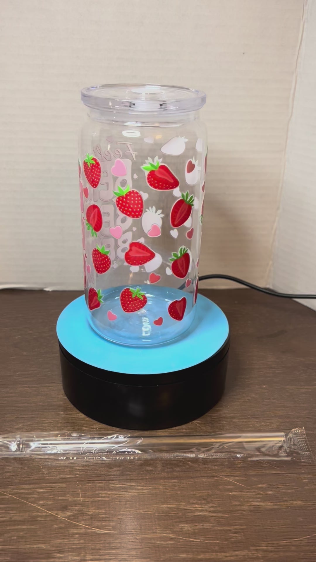 16 oz Acrylic Tumbler with Acrylic Straw featuring a Beautiful Design