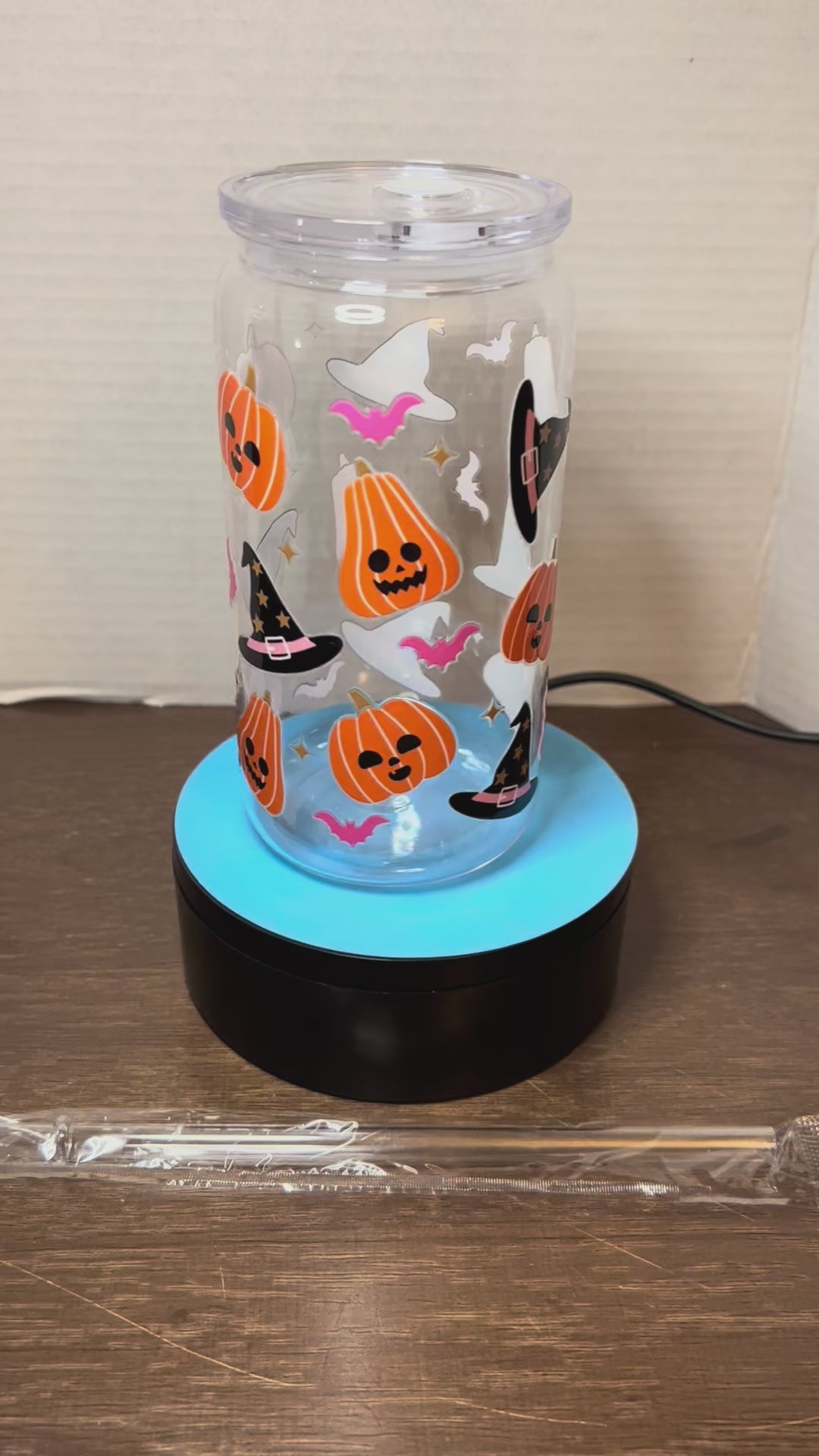 16 oz Acrylic Tumbler with Acrylic Straw featuring a Beautiful Design